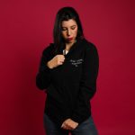Cipzáros unisex pulcsi - fekete