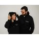 Cipzáros unisex pulcsi - fekete