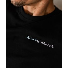 Aludni akarok -  férfi póló, szív nélkül