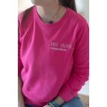 Női pulcsi - kapucni nélkül - pink