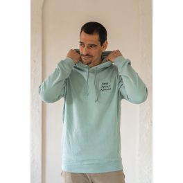  Férfi pulóver - KAPUCNIS/KAPUCNI NÉLKÜLI - MENTA