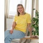 Színes női póló - halványsárga